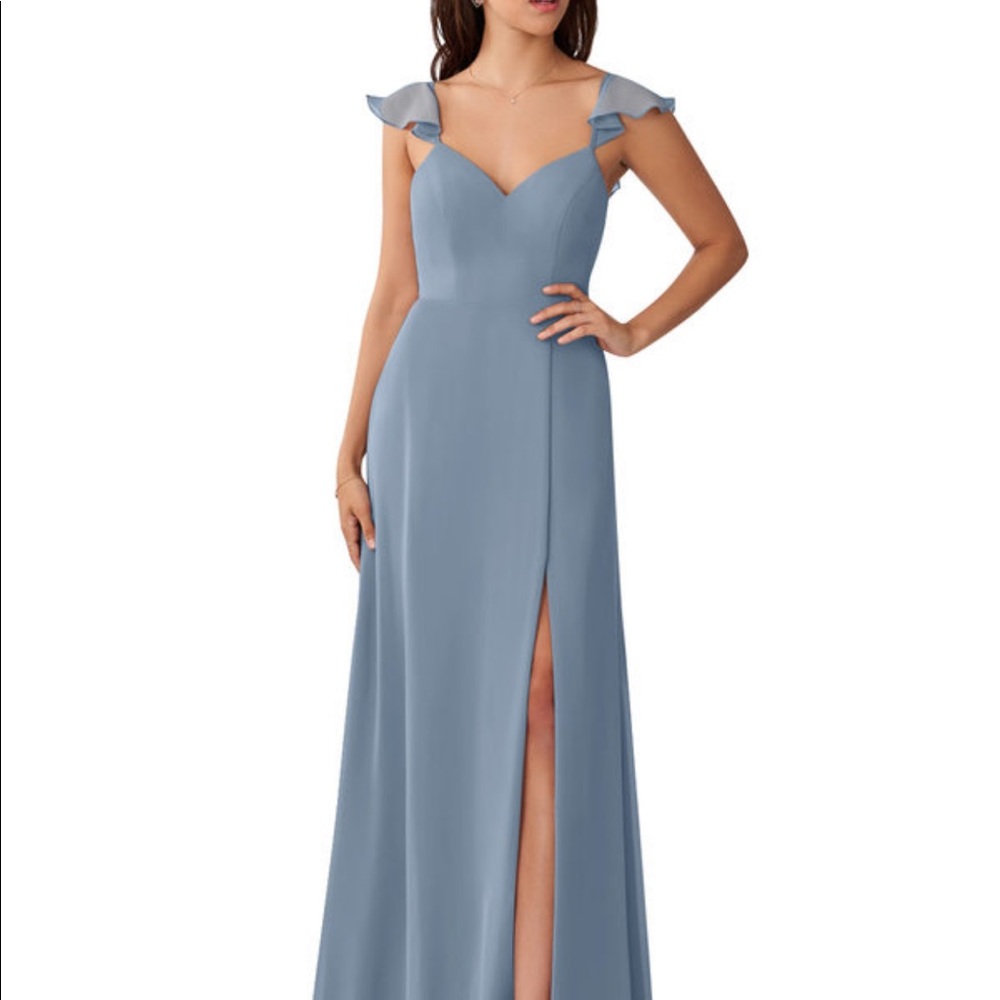 NWT Azazie Bridesmaid Everett Dress Dusty Blue